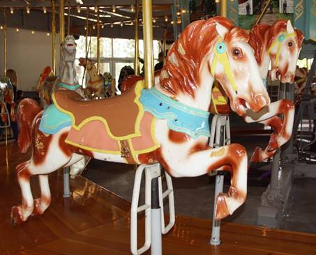 A carousel horse

Description automatically generated
