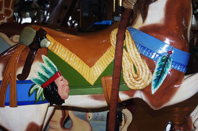 Close-up of a painted horse
Description automatically generated