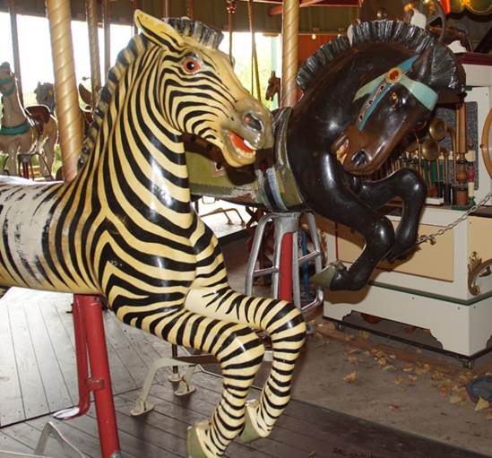 A statue of a carousel

Description automatically generated