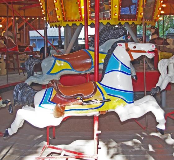 A picture containing carousel, ride, indoor, table
Description generated with very high confidence