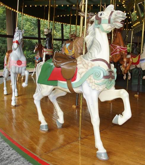 A carousel horse

Description automatically generated