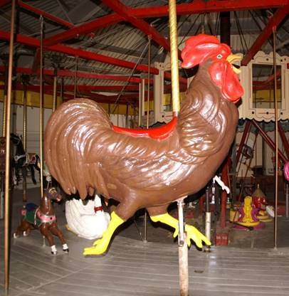 A statue of a carousel

Description automatically generated