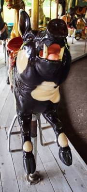 A picture containing carousel, ride, footwear, ground

Description automatically generated