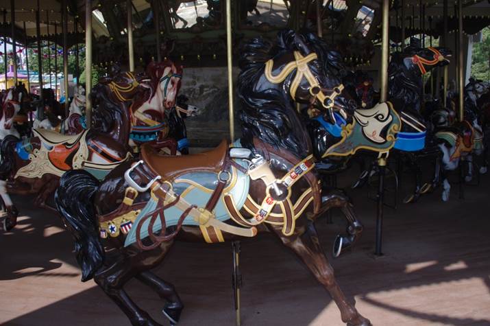 A close-up of a merry-go-round
Description automatically generated