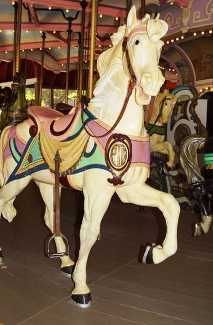 A carousel horse

Description automatically generated