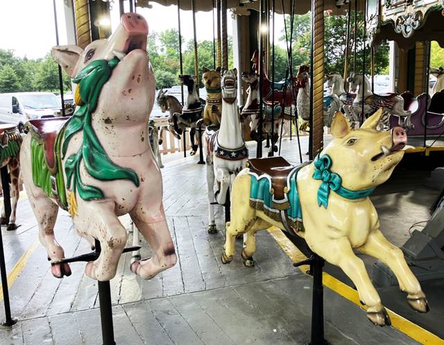 A group of horses on a merry go round
AI-generated content may be incorrect.