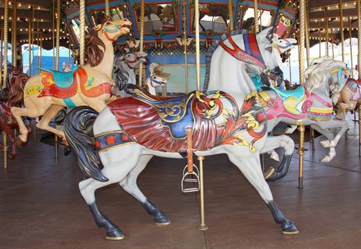 A carousel horse
Description generated with very high confidence