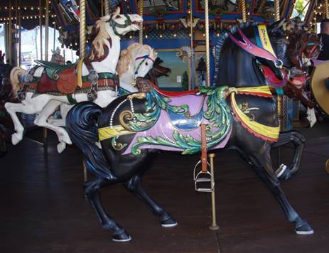 A close up of a carousel
Description automatically generated