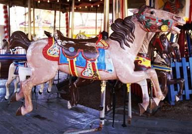 A carousel horse
Description generated with very high confidence