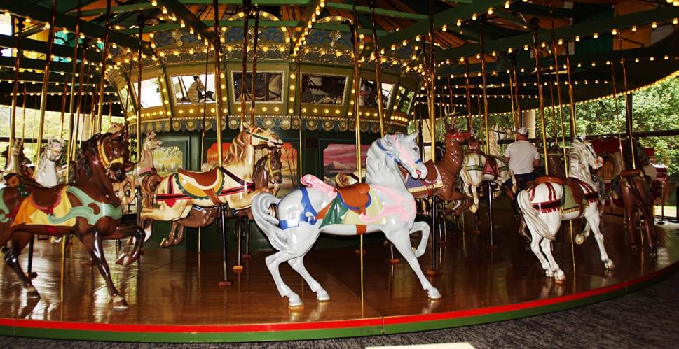 A close up of a carousel
Description automatically generated