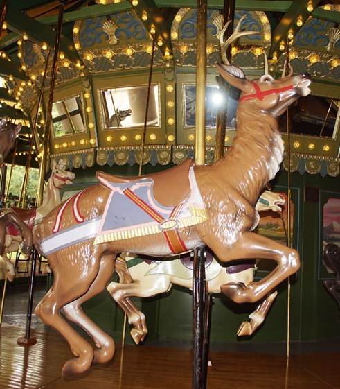 A carousel horse

Description automatically generated