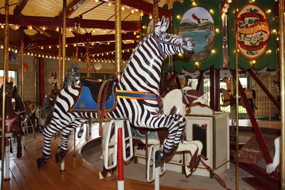 A picture containing carousel, ride, outdoor object, floor

Description automatically generated
