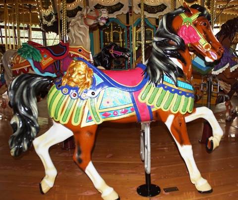 A carousel horse

Description automatically generated
