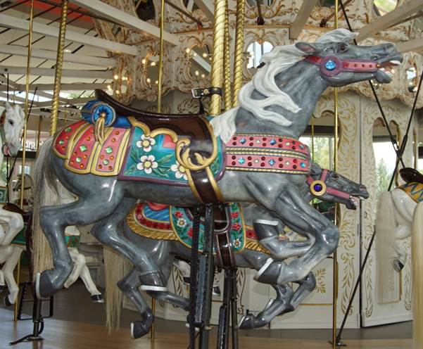 A picture containing indoor, floor, bicycle, carousel

Description automatically generated